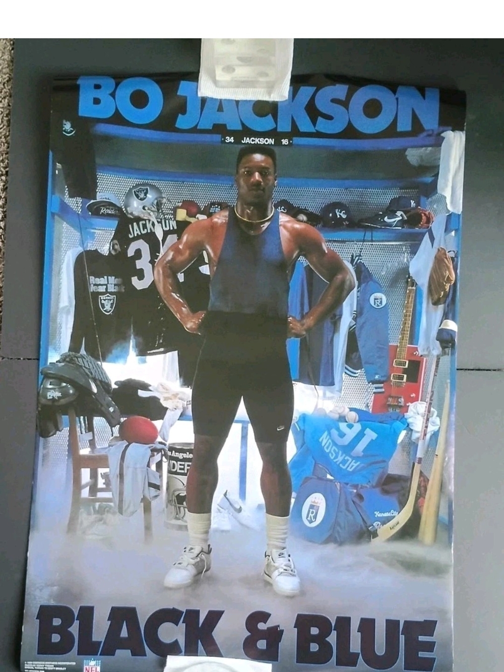 Vintage Bo Jackson "Black & Blue" Original Costacos Brothers 24x36 Poster